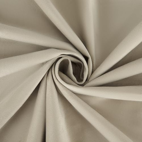Sun Zero Hampshire Velvet Noise Reducing Thermal Extreme 100% Total Blackout Back Tab/Rod Pocket Curtain Panel, Ecru Off-White, 50" W x 108" L (1 Panel) - color: Ecru Off-white, size: 50"W x 108"L (Pack of 1)