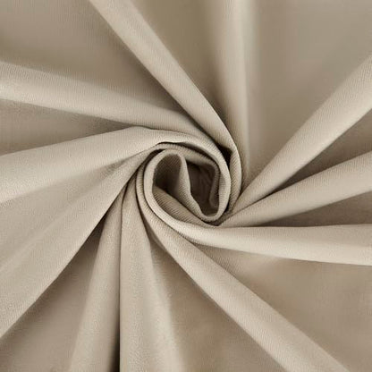 Sun Zero Hampshire Velvet Noise Reducing Thermal Extreme 100% Total Blackout Back Tab/Rod Pocket Curtain Panel, Ecru Off-White, 50" W x 108" L (1 Panel) - color: Ecru Off-white, size: 50"W x 108"L (Pack of 1)