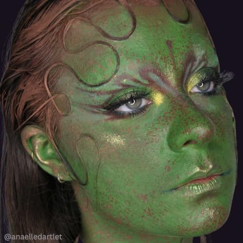 Mehron Makeup Liquid Makeup - GREEN, Face & Body Paint | 1 Fl oz Water-Based Face Paint & Body Paint Perfect for Halloween & Cosplay. Air Brush Compatible. Vegan & Made in the USA. - color: Green