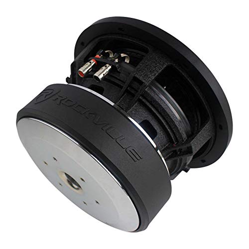 Rockville Punisher 8D2 8" Dual 2-Ohm Competition Car Audio Subwoofer | 3000W Peak / 750W RMS, 2.5" 4-Layer OFC Voice Coil, 145 Oz Magnet, Aluminum Basket, Paper Cone, Foam Surround, 26mm Xmax