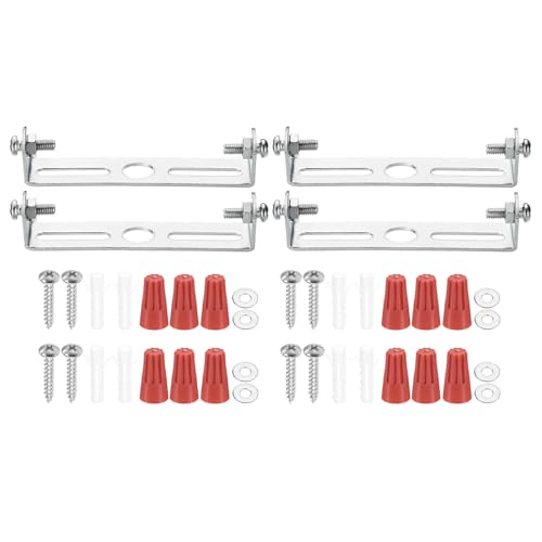 4 Set 75mm 2.95" Universal Light Fixture Mounting Bracket Kit - size: 75mm (2.95")