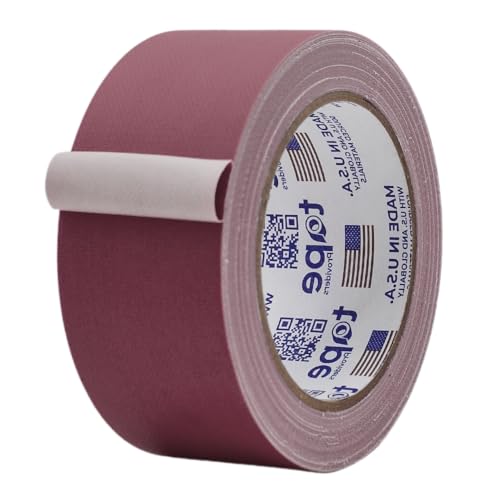 MAT Gaffer Tape Burgundy Low Gloss Finish Film, 2 inch x 60 Feet, Residue Free, Non Reflective, Secure Cords to Stages, Great for Concerts or Trade Shows, Weddings, & Floor Marking - color: Burgundy