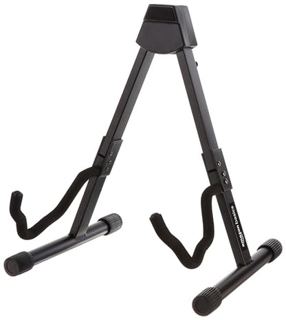 Amazon Basics Portable Adjustable Folding Guitar Stand for Electric and Acoustic Guitars, A-shape, Fully Assembled with Padded Foam, Black, 8.66 x 15.16 x 3.74 inches - size: 8.66 x 15.16 x 3.74 inches