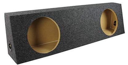 Q Power Dual 10" Sealed Heavy Duty Truck Subwoofer Box Enclosure | HD210-TRUCK | Vehicle Stereo Equipment Accessory for Custom Bass and Sound System Installations - style: 10" Dual Carpet