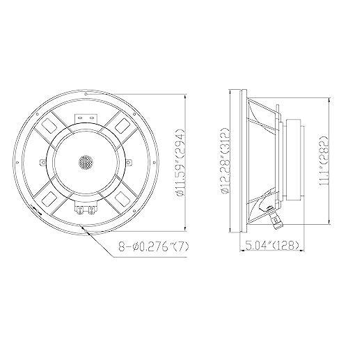 Sound Town 12” 300W Cast Aluminum Frame Woofer w/ 3" Voice Coil, Replacement Woofer for PA/DJ Speaker, Bass Guitar Cabinets (STLF-12GA) - size: 12"
