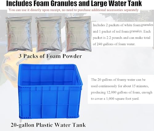 1200W Foam Machine for Foam Powder, Summer Pool Water Toys for Kids & Adults, Bubble Machine with 3pcs Foam Granules and Water Tank, Business Celebrations, Outdoor Party Events - color: Green Foam Machine