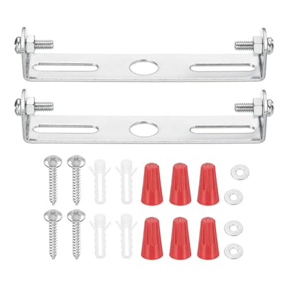 PATIKIL 90mm (3.5") Universal Light Fixture Mounting Bracket Kit, 2 Set Light Crossbar Ceiling Light Plate with Screw for Wall Lights Ceiling Lighting Pendant Chandelier - size: 90mm (3.5")