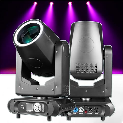 300W Professional Stage Light LED Beam/Wash Fixture with 22 DMX Channels, 8+16 Prisms, 12-Color Wheel & Frost Filter for Concerts/Weddings/Clubs