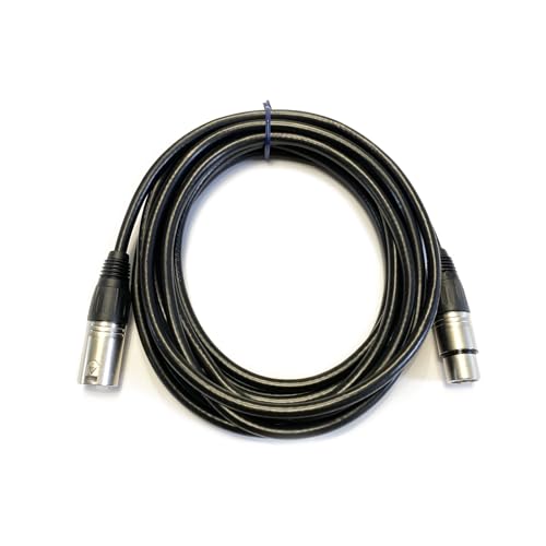 7 Pin XLR Cable Connector, 7 Pin XLR Tube Microphone Cable Balanced Male to Female Connections for Microphone and Audio Interface, Straight Female to Male XLR Plug Cable（5Meter） - size: 16.4ft