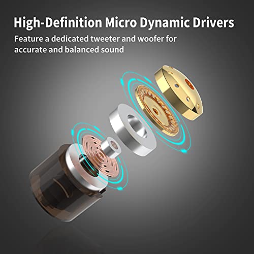 BASN Bsinger Pro in Ear Monitor,Dual Drivers IEM Earphones for Musicians - color: Brown