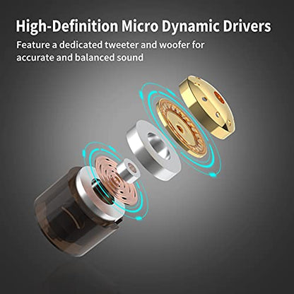 BASN Bsinger Pro in Ear Monitor,Dual Drivers IEM Earphones for Musicians - color: Brown