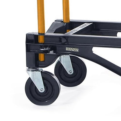 Harper Trucks 700 lb Capacity Glass Filled Nylon Convertible Hand Truck and Dolly with 10" Pneumatic Wheels , Black with yellow handle - PGDYK1635PKD - style: Style is 10" Pneumatic Wheels