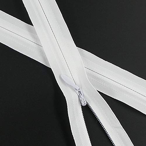Leekayer 20PCS Invisible Nylon Coil Zipper,Clothing Zipper,DIY Sewing Tool | Leekayer 20PCS Invisible Nylon Coil Zipper,Clothing Zipper,DIY Sewing Tools for Craft Special(24 inch,White) - color: White, size: 24inch-20PCS