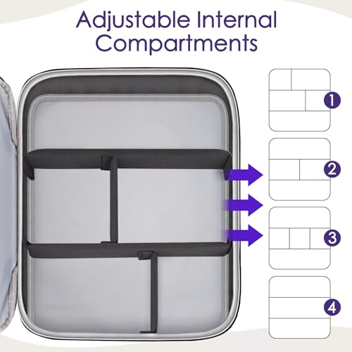 SNIGJAT Audio Mixer Case Fits RODECasterPro II with Adjustable Storage Grey - color: Grey