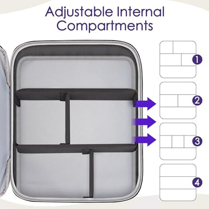 SNIGJAT Audio Mixer Case Fits RODECasterPro II with Adjustable Storage Grey - color: Grey