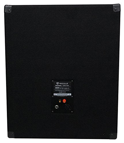 Rockville SBG1184 18" 1000W Pro DJ Subwoofer Bundle with WH4 Caster Wheels | Passive, 4 Ohm, SpeakON/1/4" In/Out, 500W RMS, 96dB, Pole Mount, Dual Ported MDF, 3" Locking Swivel Steel Wheels, 2-Items