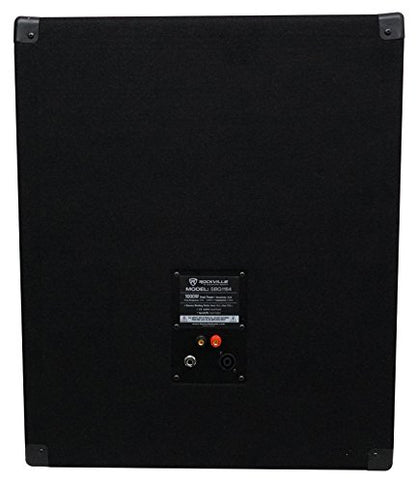 Rockville SBG1184 18" 1000W Pro DJ Subwoofer Bundle with WH4 Caster Wheels | Passive, 4 Ohm, SpeakON/1/4" In/Out, 500W RMS, 96dB, Pole Mount, Dual Ported MDF, 3" Locking Swivel Steel Wheels, 2-Items