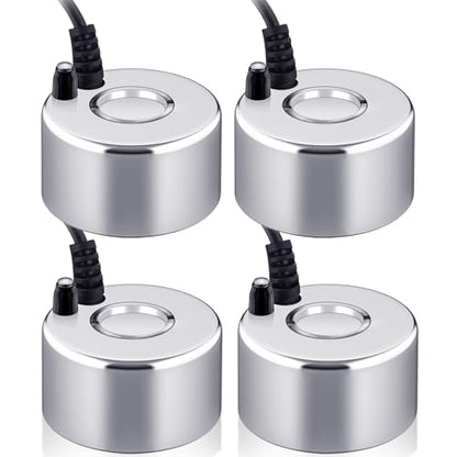 Maitys 4 Pcs Mist Maker Fogger Small Ultrasonic Fog Machine Fountain Halloween Cauldron Mister Fogger Water Garden Pond Foggers Air Humidifier with 12 LED Light Flashes for Party