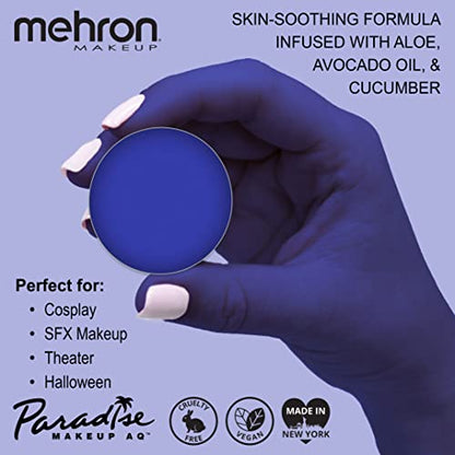 Mehron Makeup Paradise AQ Refill (.25 ounce) (Dark Blue) - color: Dark Blue, size: 0.25 Ounce