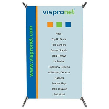 Vispronet Mini Desktop X-Banner Stand – Fits 9.8in x 15.7in Graphics, 5-Piece Vertical Banner Stand for Countertops and Tables, Trade Show Supplies for Promotional Events or Retail Displays - size: 5 pieces