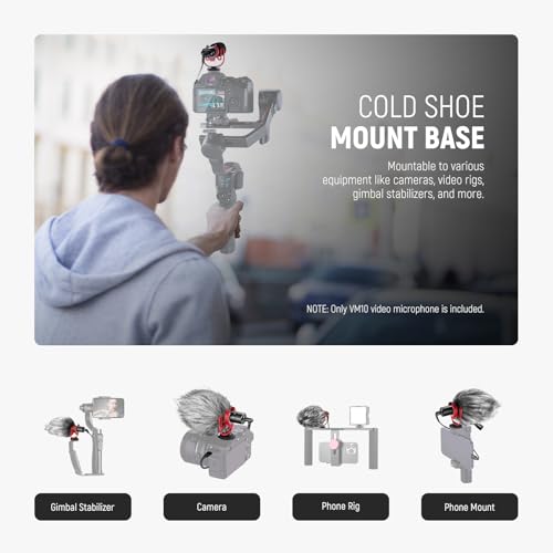 NEEWER VM10 Plug & Play Vlog Microphone for Camera, Mini Supercardioid Mic | 20-20KHz, Compatible with Sony Canon Nikon iPhone Samsung Android Tablet Mac, 3.5mm TRS, USB C OTG, Shock Mount, Windscreen - style: VM10