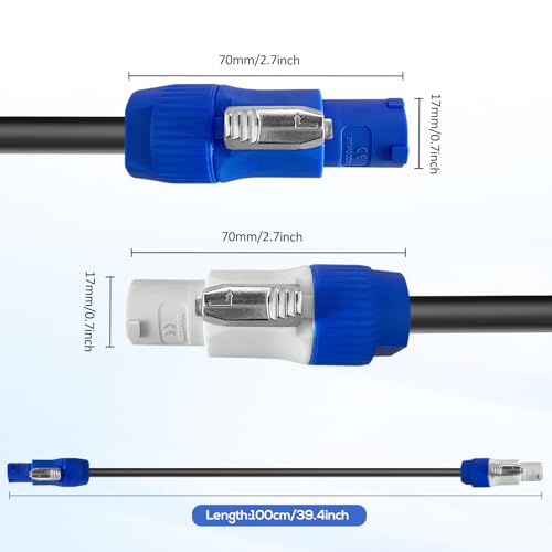 5Pack PowerCon Power Cable 12AWG PowerCon Extension Cable-6FT - size: 6FT-5
