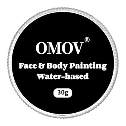 Black Face Paint 30g (1oz) Non-Toxic,Water Activated Face Painting Kit for Kids Adults,SFX Makeup Facepaint Palette for Halloween vampire,Cosplay,Theater Party,Clown Joker Special Effects Costume - color: Black-30g