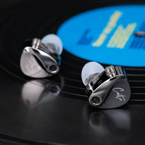 KZ Castor in Ear Monitor Headphones with Mic, HiFi Improved Bass Earphone Sound Tunable Noise Isolating IEMs, Dual-Dynamic Driver Wired Earbuds, 2PIN-C Detachable Cable for Singers Musicians - color: BassBlack, style: with Mic