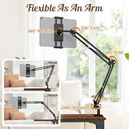 Floor Kindle Phone Tablet Stand with End Table for Overhead Bed,Counch - size: 15.7"D x 11.8"W x 54.9"H