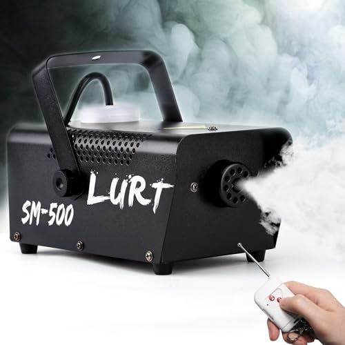 LURT Fog Machine Smoke Machine Indoor Outdoor Halloween Smoke Maker Stage - color: Auto with no light