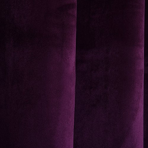 Cherry Home Set of 2 Blackout Velvet Energy Efficient Grommet Curtain Panel Drapes Lavender Purple 52Wx84L(2 Panels) Theater| Bedroom| Living Room| Hotel - color: Purple, size: 52"W x 84"L (Pack of 1)