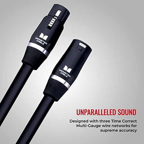 Monster Cable Prolink Studio Pro 2000 XLR Microphone Cable, 50 Foot Balanced Mic Cable, Gold XLR Male to Female Connectors, Multi-Gauge Wire Network Studio Cable - size: 50 Ft.