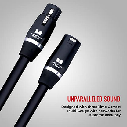 Monster Cable Prolink Studio Pro 2000 XLR Microphone Cable, 50 Foot Balanced Mic Cable, Gold XLR Male to Female Connectors, Multi-Gauge Wire Network Studio Cable - size: 50 Ft.