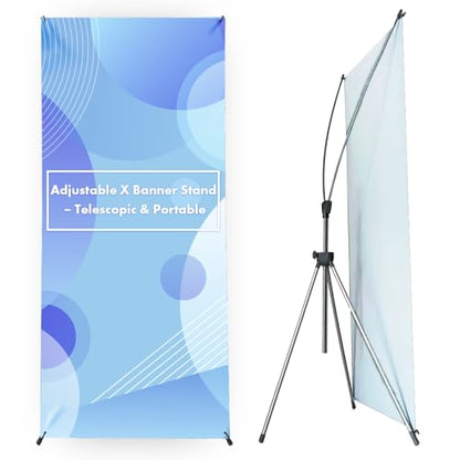 X Banner Stand Adjustable Fits Any Banner Size Width 23" to 32" and Height 63" to 78" with Portable Canvas Bag Ideal for Trade Shows, Advertising,Store Sign, Retail Display Hardware Only (1 Pack) - size: 1 Pack