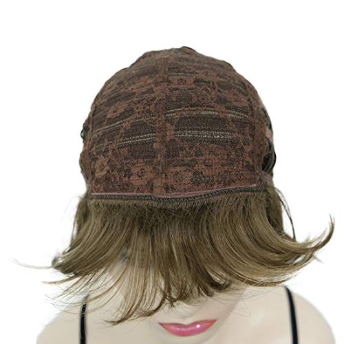 Lydell Short Layered Shaggy Full Synthetic Wig Wigs 12TT26 Brown Highlights - color: 12TT26 Brown Highlights