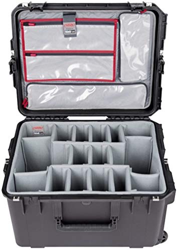 SKB Cases 3i-2217-12PL iSeries 2217-12 Case w/Think Tank Designed Photo Dividers & Lid Organizer, Watertight/Dustproof Injection Molded Outer Shell, (13) Nylex-Wrapped Closed Cell Foam Pads - size: Large