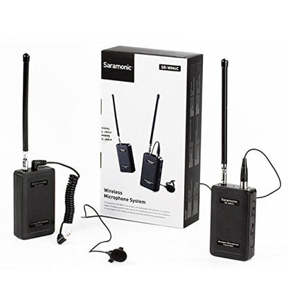 Saramonic Wireless Lavalier Microphone, SR-WM4C 4-Channels VHF Lapel Mic System (200' Range) Compatible with DSLR Camera Canon Nikon Sony Panasonic DV Camcorders Audio Recorder