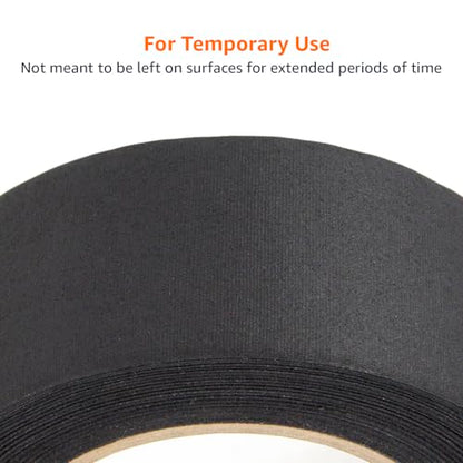 Amazon Basics No Residue, Non-Reflective Gaffers Tape for Photography, 2 inch x 90 feet, Black (Pack of 2) - color: Black, size: 2" x 90' (Pack of 2)