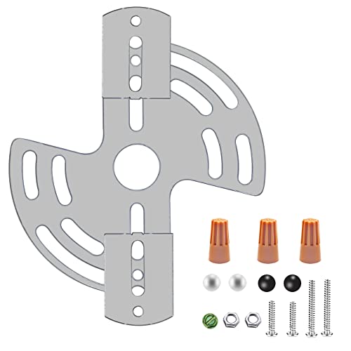 ECUDIS Lighting Adjustable Crossbar with Screws and Nuts, Multifunctional Ceiling Light Bracket Light Fixture Crossbar Plate for Mount Wall Light, Close to Ceiling Light, Chandelier