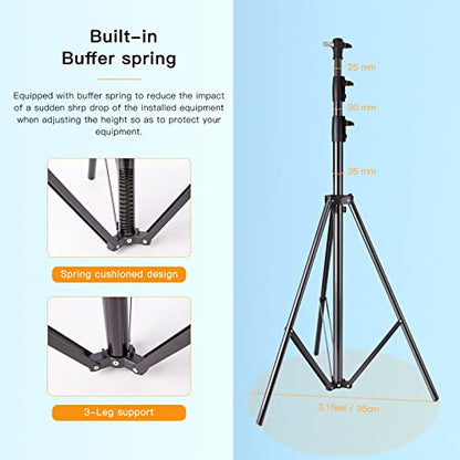 Godox Heavy Duty Aluminum Photography Light Tripod Stand for Studio Photography Lighting, Backgrounds, Monolights, Strobe Flash - 286CM, 112 Inches - size: 112 Inches