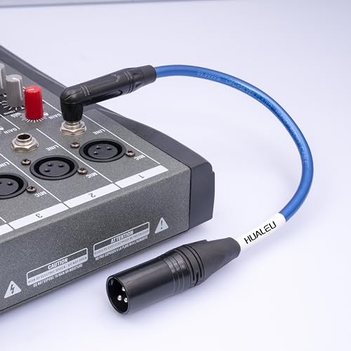 Right Angle 1/4" TRS to XLR 3Pin Male Audio Cable,Right Angle 6.35mm TS to XLR Male,6N OFC+Silver Plated HI-END Audio Cable for Microphone Mixer-1FT 2Pack - size: 1Feet（2Pack）, style: 90° TRS To XLR M