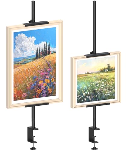 Mondazie Adjustable Tabletop Easel Stand with Clamp for Sign, Black - color: Black, size: 27.1'' High - Clamp