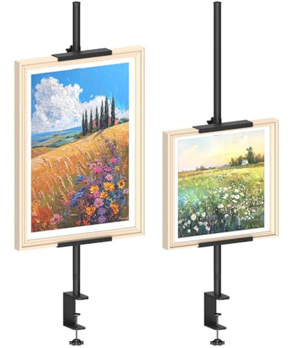 Mondazie Adjustable Tabletop Easel Stand with Clamp for Sign, Black - color: Black, size: 27.1'' High - Clamp