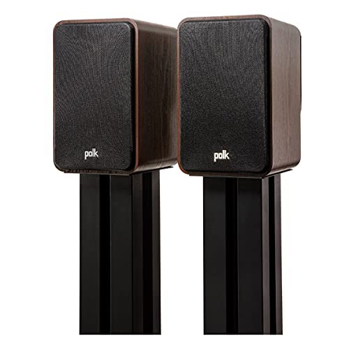 Polk Audio Signature Elite ES15 Bookshelf Speaker Pair, Contemporary Walnut - color: Walnut, size: ES15