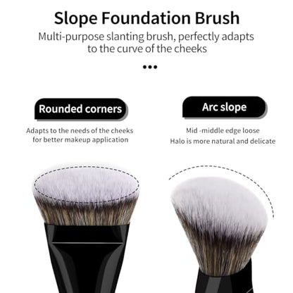 MAANGE Makeup Brushes 4 Pcs Makeup Brush Set for Foundation Concealer Contour Liquid Blending Face Kabuki Makeup Brush Kit (Pink) - color: Pink