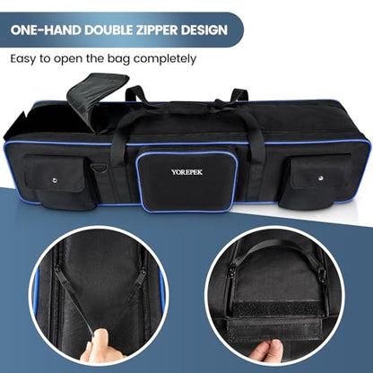 YOREPEK 50.5" Heavy Tripod Carrying Case Bag with 2 Padding Protective Pads | Extra Long Tripod Case for Boom Stand, Monolights, LED Lights, Umbrellas, Mic Stands, Tent Poles, Photographic Equipment - color: 50.5*9.5*9.5