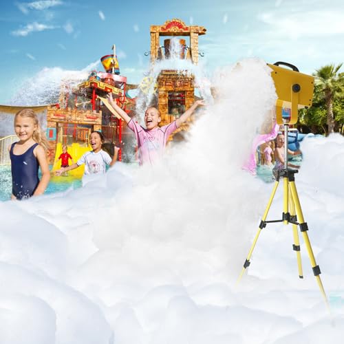 Flowing Foam Machine for Party, Party Foam Machine with Telescopic Support, Foam Cannon for Garden, Pool, Indoor, Birthdays, Celebrations, and Backyard Events - style: Flowing Type