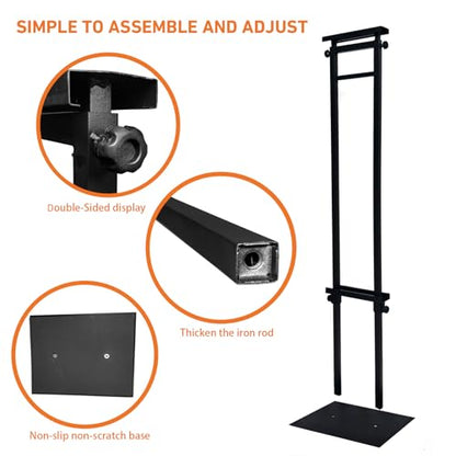 Heavy Duty Adjustable Pedestal Sign Stand, Double for Poster & Foam Display