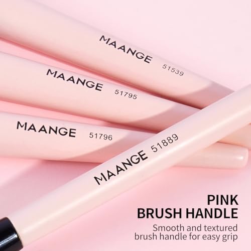 MAANGE Makeup Brushes 4 Pcs Makeup Brush Set for Foundation Concealer Contour Liquid Blending Face Kabuki Makeup Brush Kit (Pink) - color: Pink