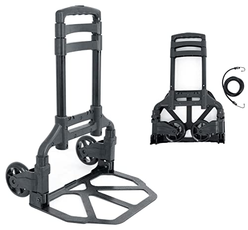 Audiosavings Bundle: Mackie SRT210 10 1600 Watt Powered Active DJ PA Speaker w/Bluetooth Bundle with Rockville GigMate DJ/Musician Aluminum Trolley Transport Hand Truck - Folds Flat (2 Items)